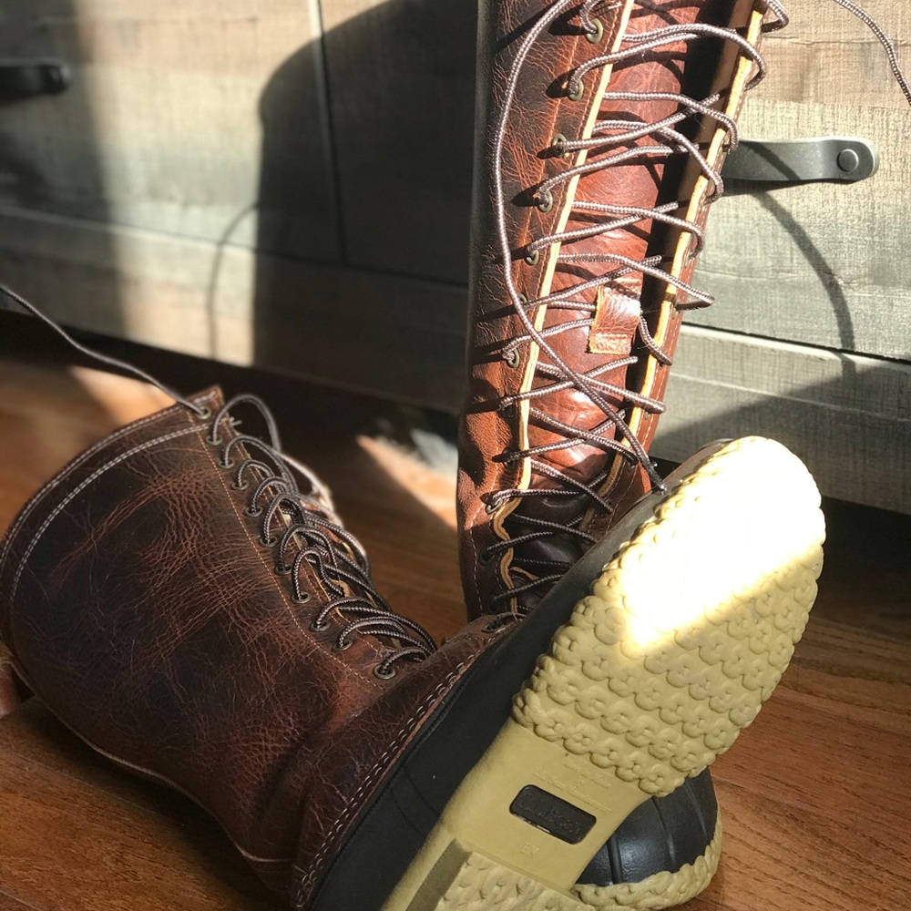Women’s LL Bean Boots 16” Shearling Lined